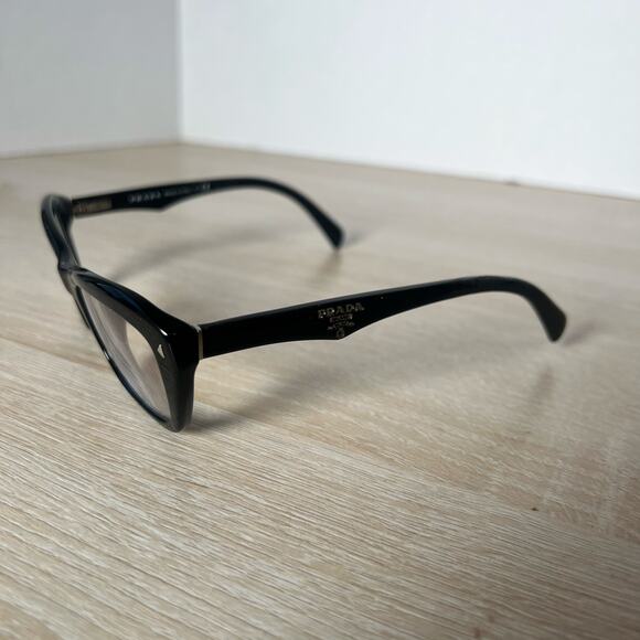 Prada VPR 16N 1AB-1O1 Eyeglasses Black Cat Eye PARTS ONLY 53-18 135 Italy - Picture 3 of 9